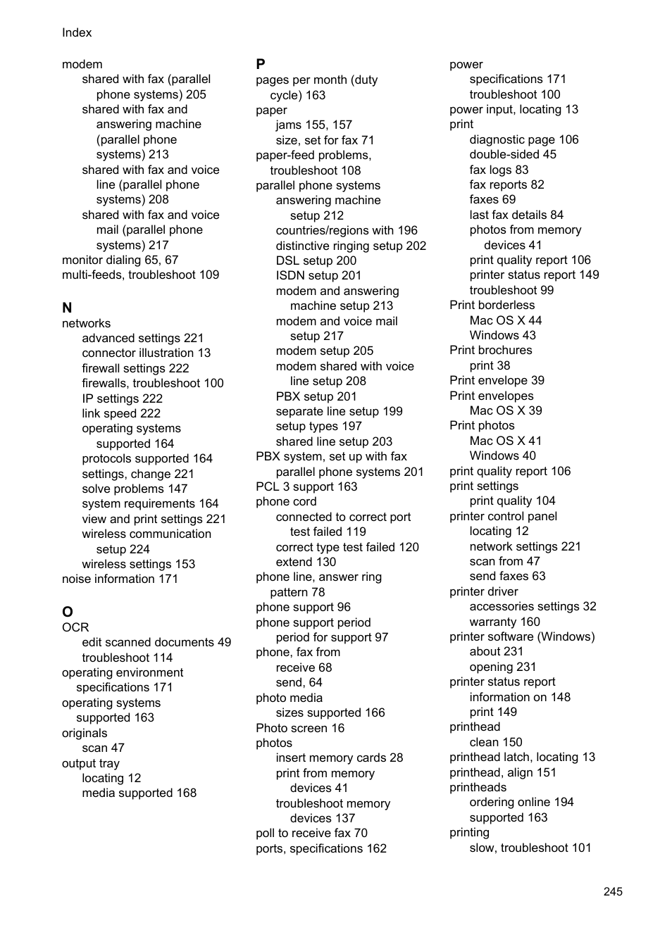 HP Officejet Pro 8600 User Manual | Page 249 / 254