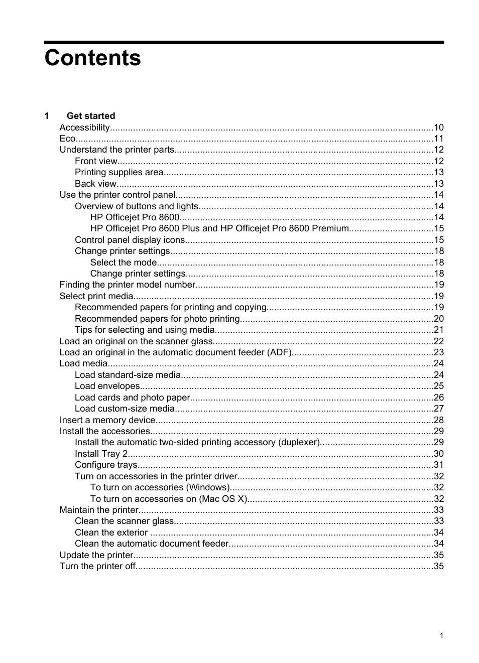 HP Officejet Pro 8600 User Manual | Page 5 / 254