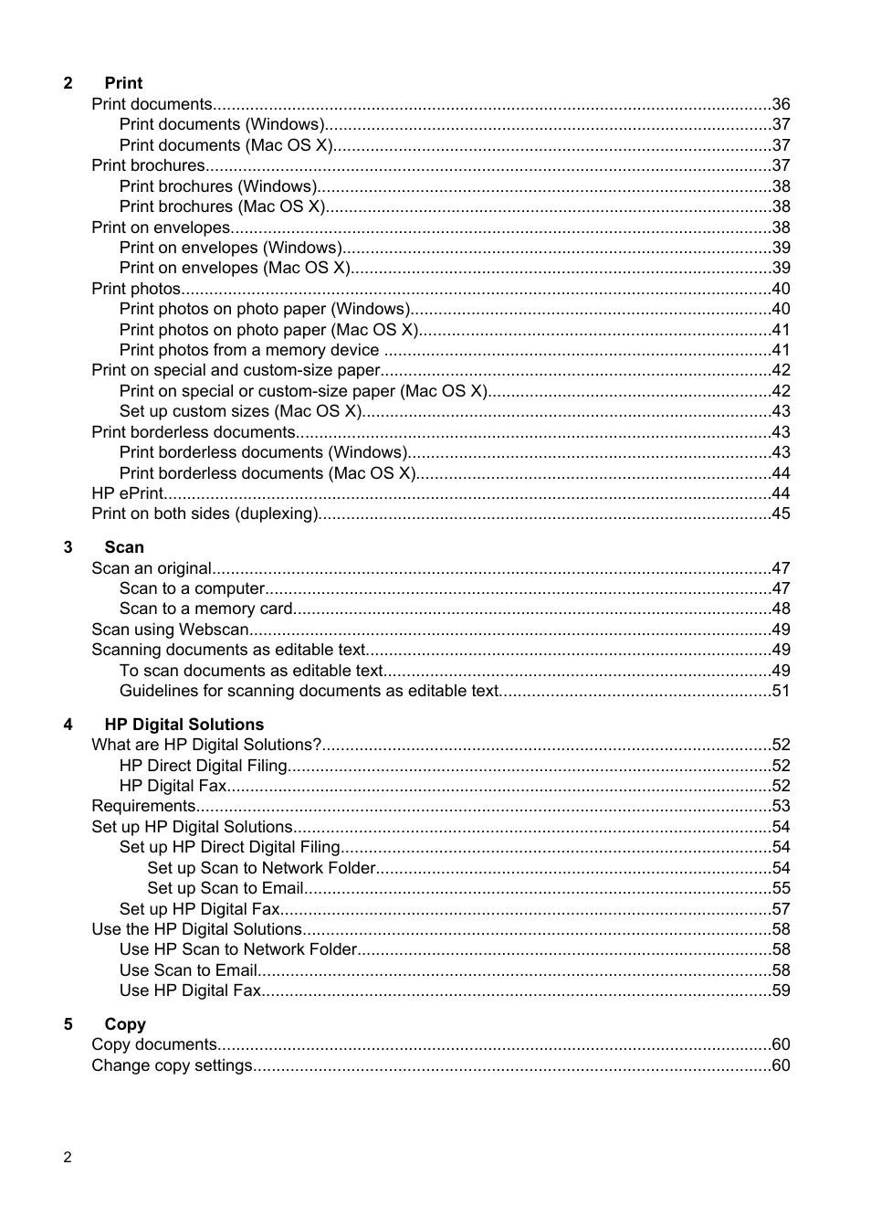 HP Officejet Pro 8600 User Manual | Page 6 / 254