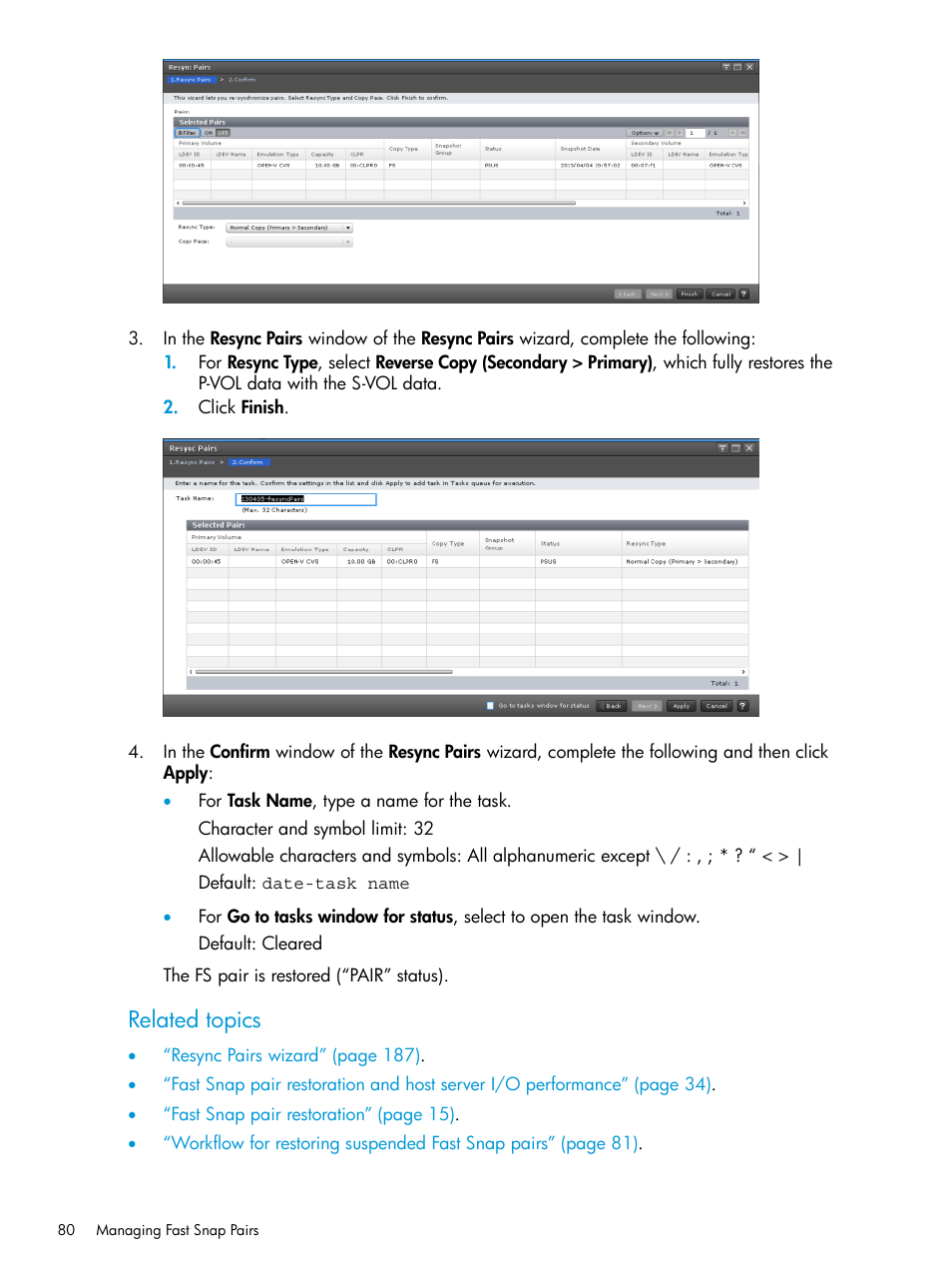 Related topics | HP XP7 Storage User Manual | Page 80 / 197