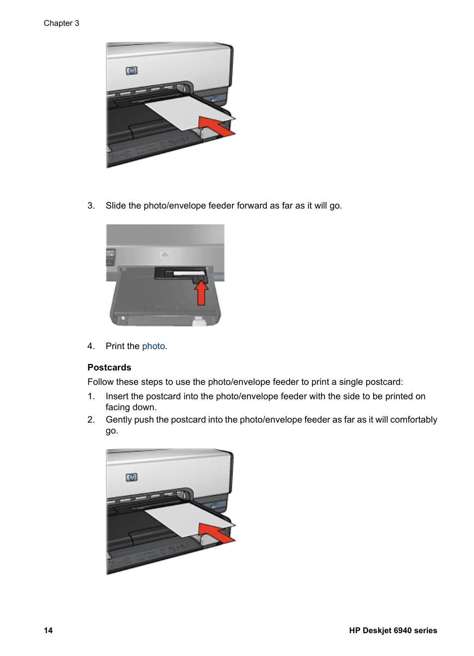 Postcards | HP Deskjet 6940 User Manual | Page 16 / 150
