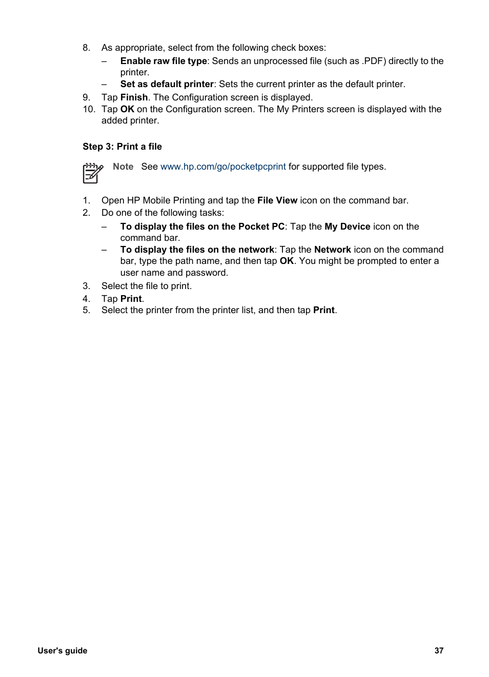 HP Deskjet 6940 User Manual | Page 39 / 150