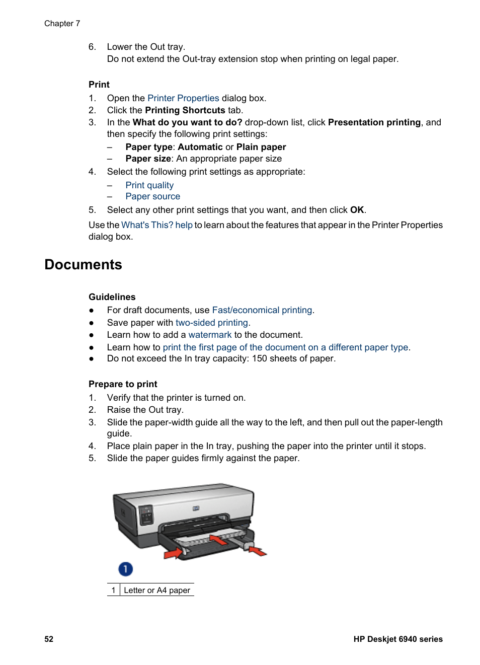 Documents | HP Deskjet 6940 User Manual | Page 54 / 150