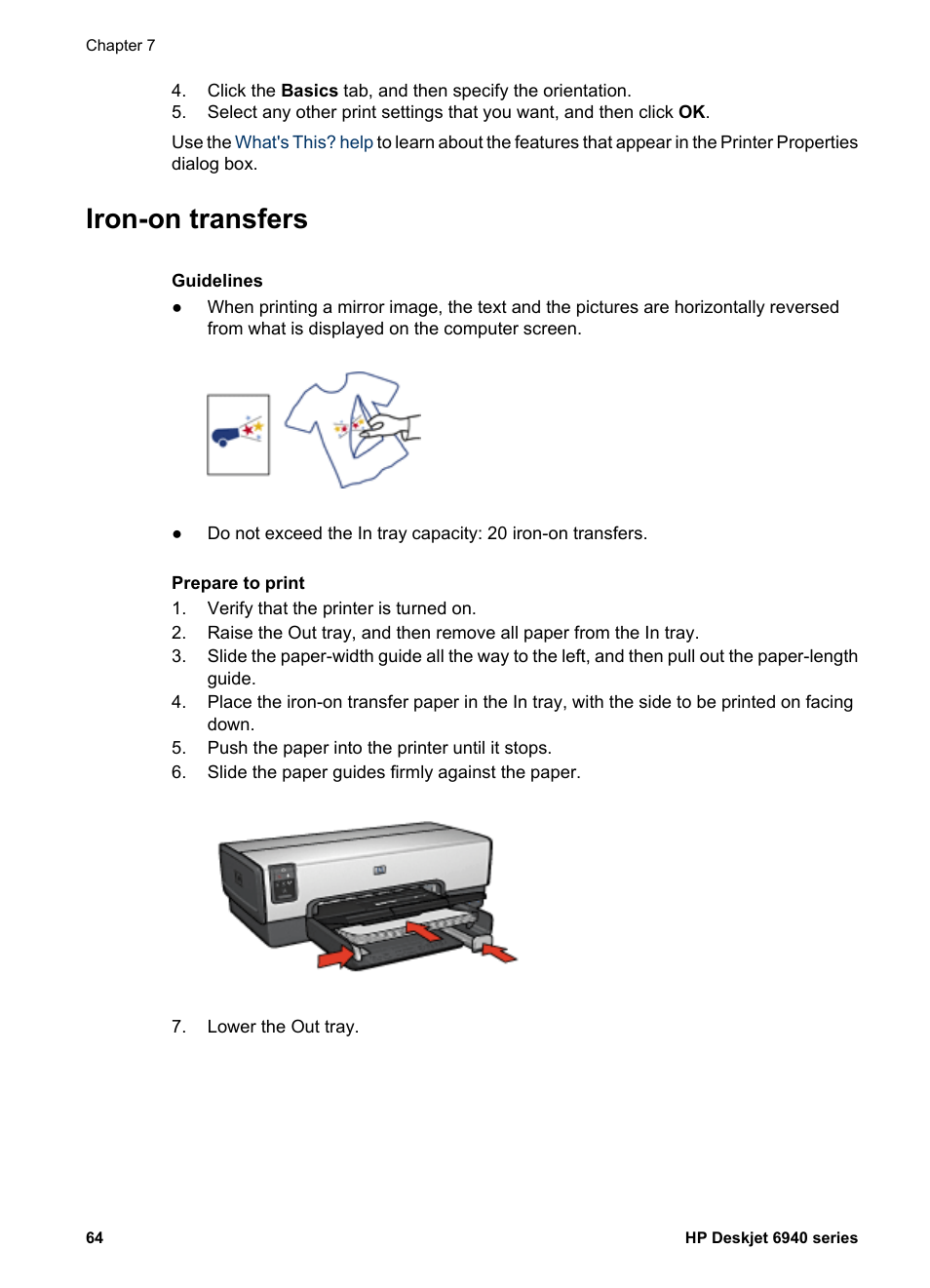 Iron-on transfers | HP Deskjet 6940 User Manual | Page 66 / 150