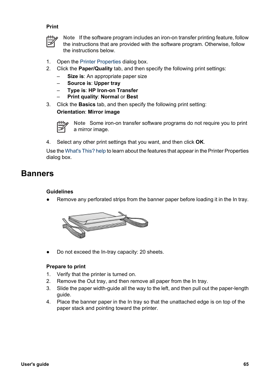 Banners | HP Deskjet 6940 User Manual | Page 67 / 150