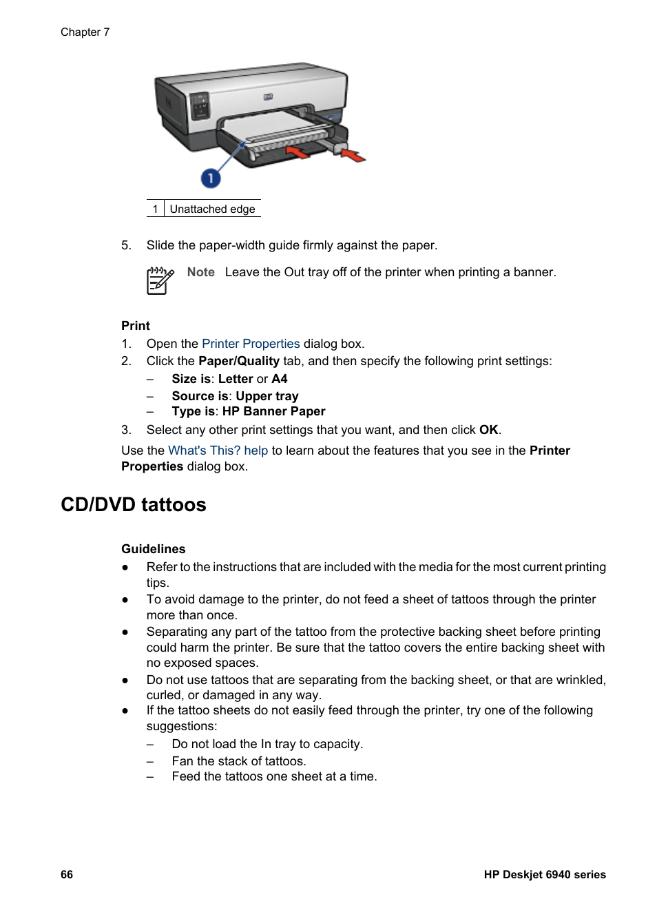 Cd/dvd tattoos | HP Deskjet 6940 User Manual | Page 68 / 150