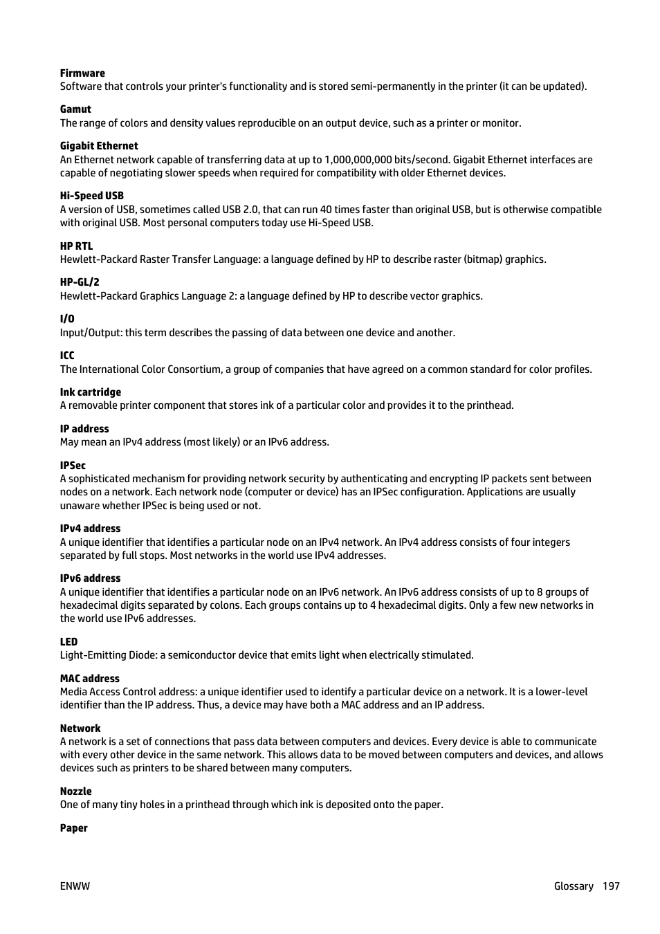 HP Designjet T920 ePrinter series User Manual | Page 205 / 210