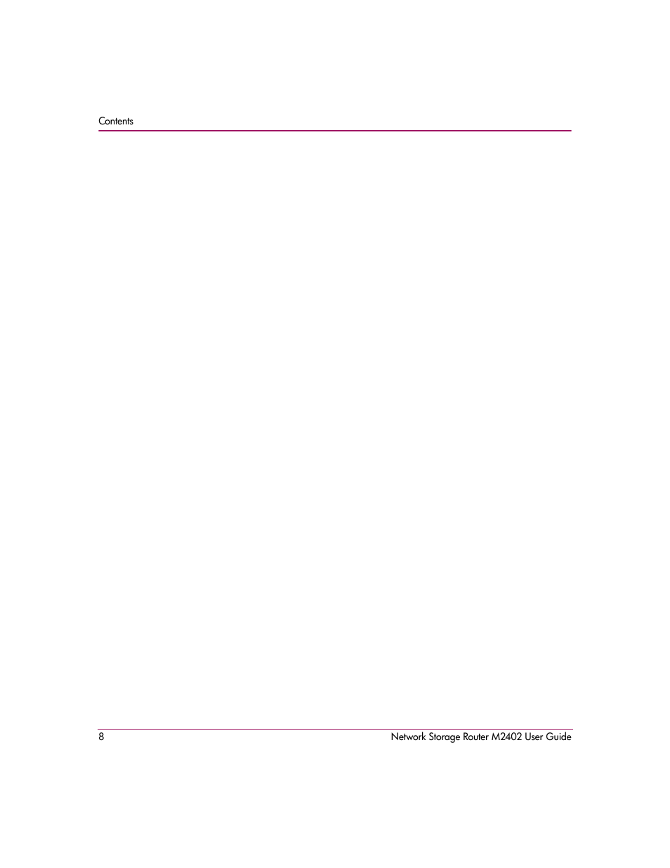 HP Network Storage Router m2402 User Manual | Page 10 / 244