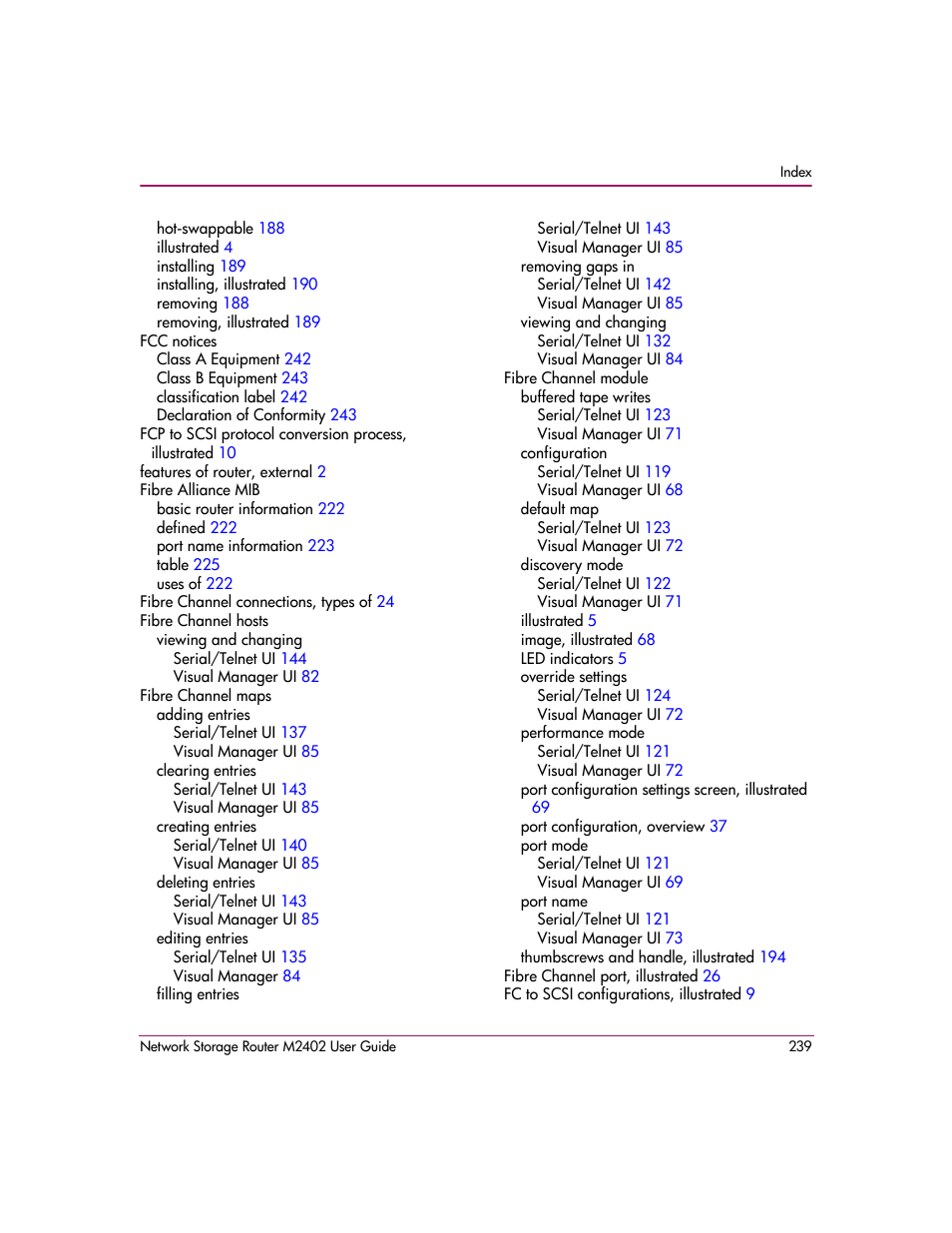 HP Network Storage Router m2402 User Manual | Page 233 / 244