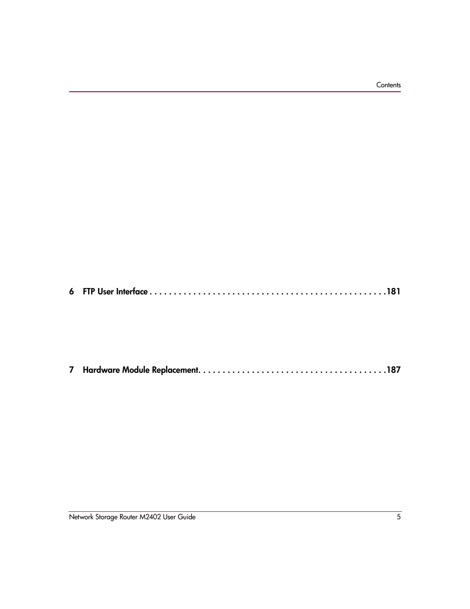 HP Network Storage Router m2402 User Manual | Page 7 / 244