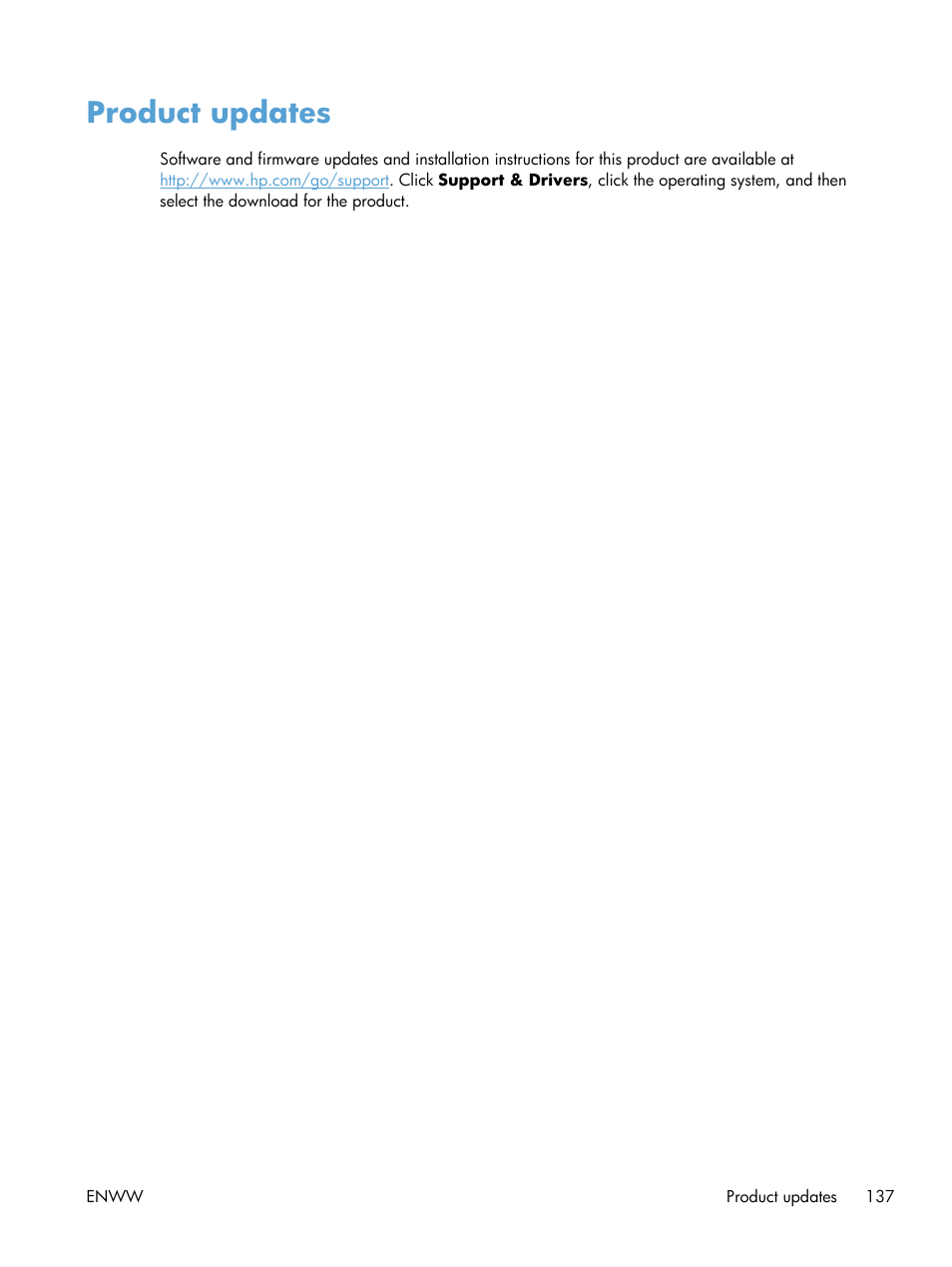 Product updates | HP Officejet Pro X551 Printer series User Manual | Page 151 / 250