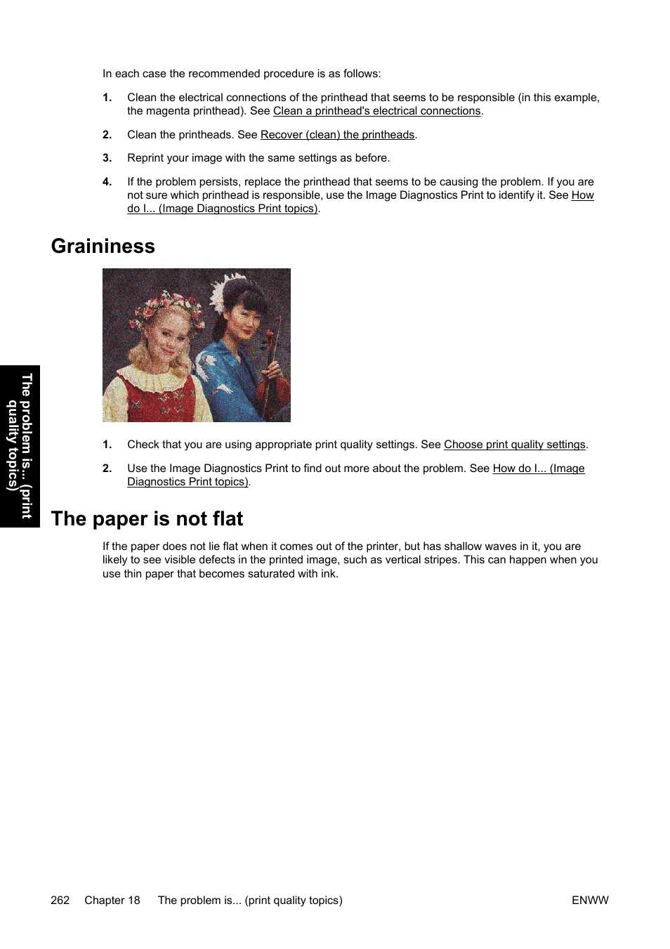 Graininess, The paper is not flat, Graininess the paper is not flat | HP Designjet 4500 Printer series User Manual | Page 276 / 360