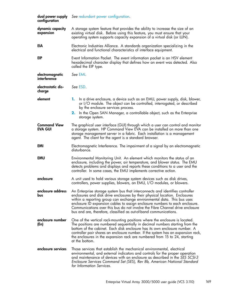 HP 3000 Enterprise Virtual Array User Manual | Page 169 / 188