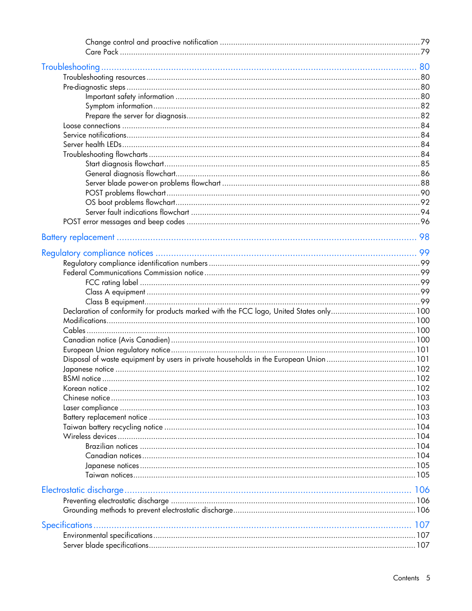 HP ProLiant BL620c G7 Server-Blade User Manual | Page 5 / 123