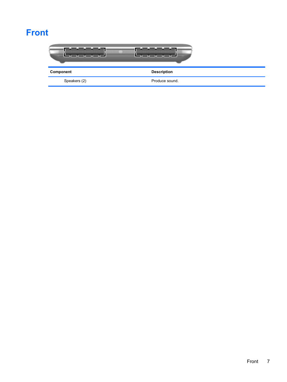 Front | HP Mini 210-3001xx PC User Manual | Page 17 / 89