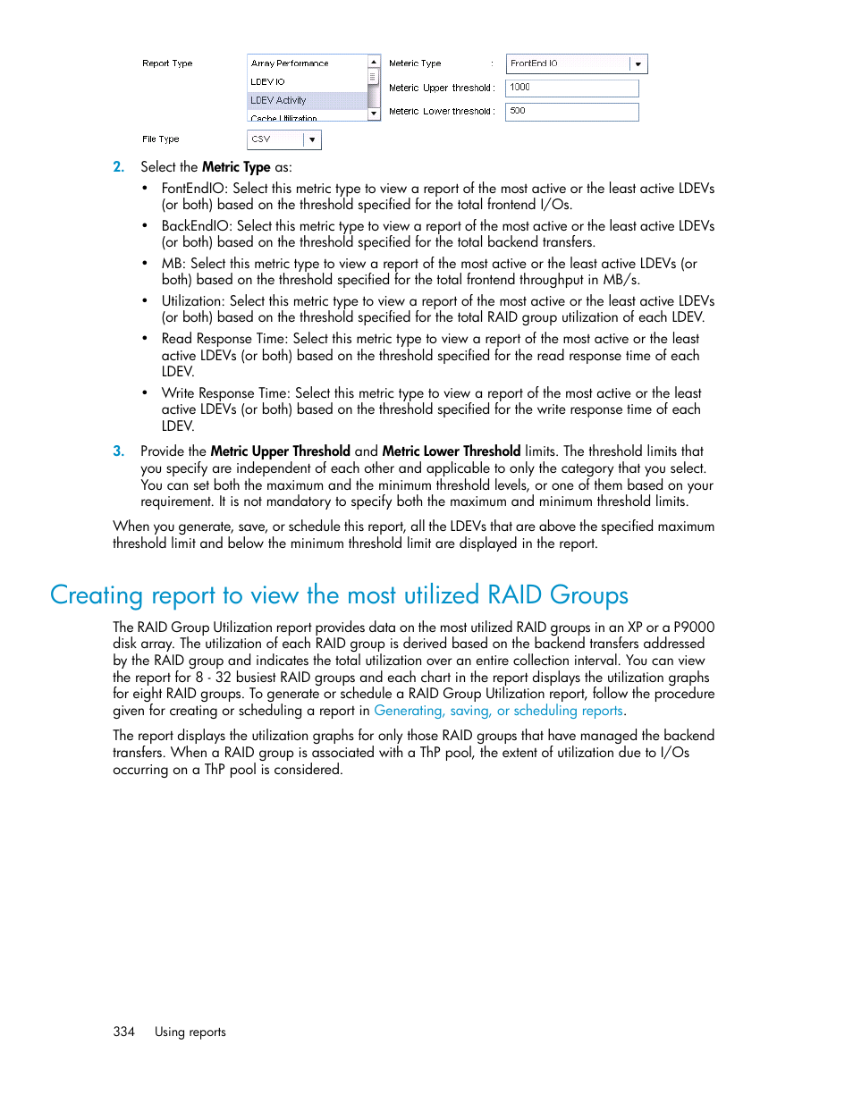 HP XP P9000 Performance Advisor Software User Manual | Page 334 / 476