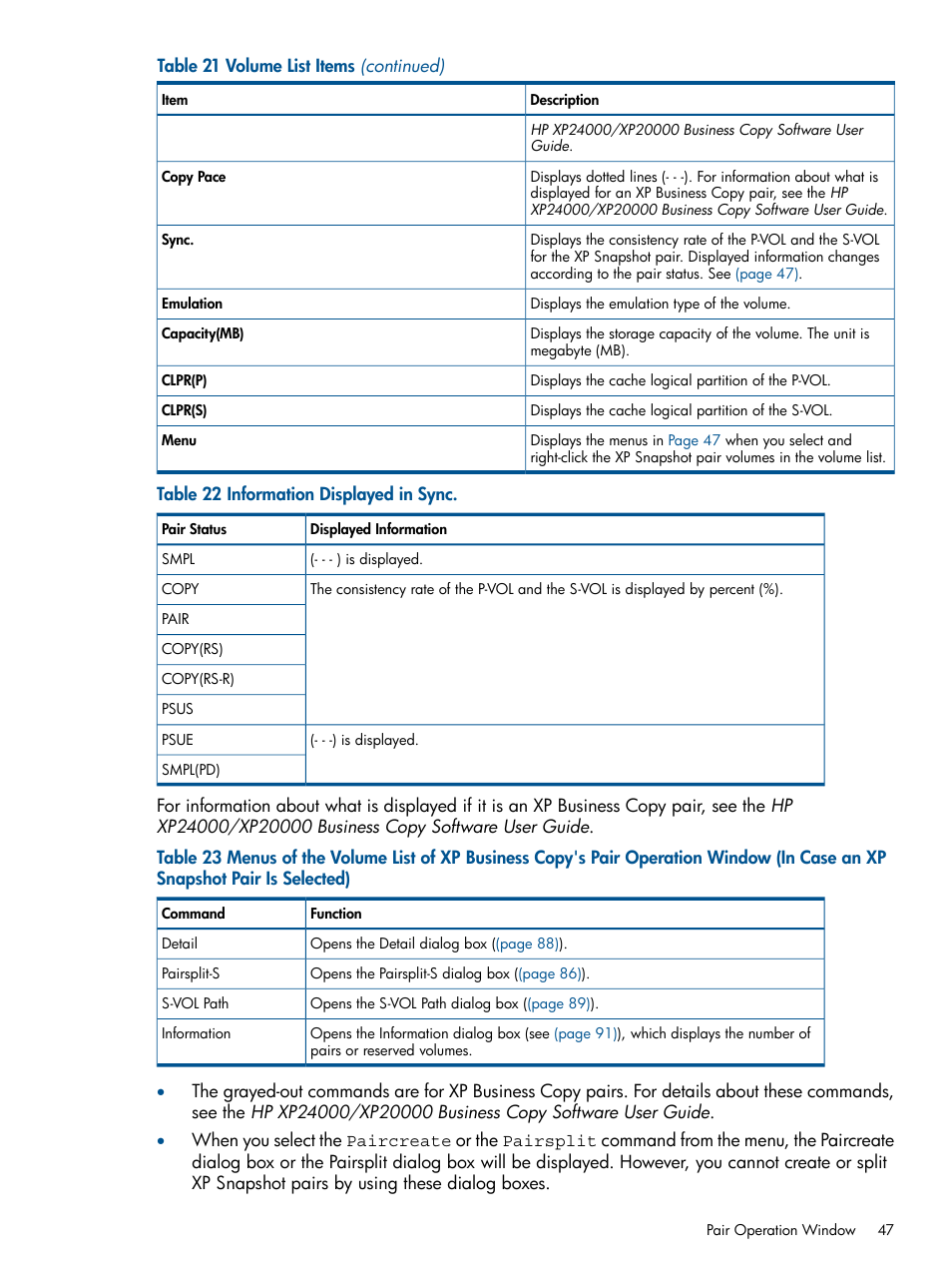 HP StorageWorks XP Remote Web Console Software User Manual | Page 47 / 116