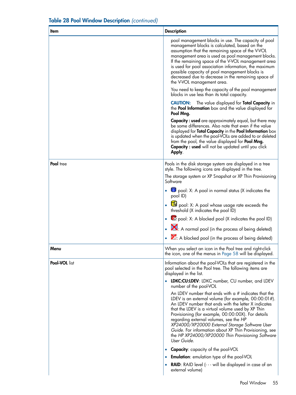 HP StorageWorks XP Remote Web Console Software User Manual | Page 55 / 116