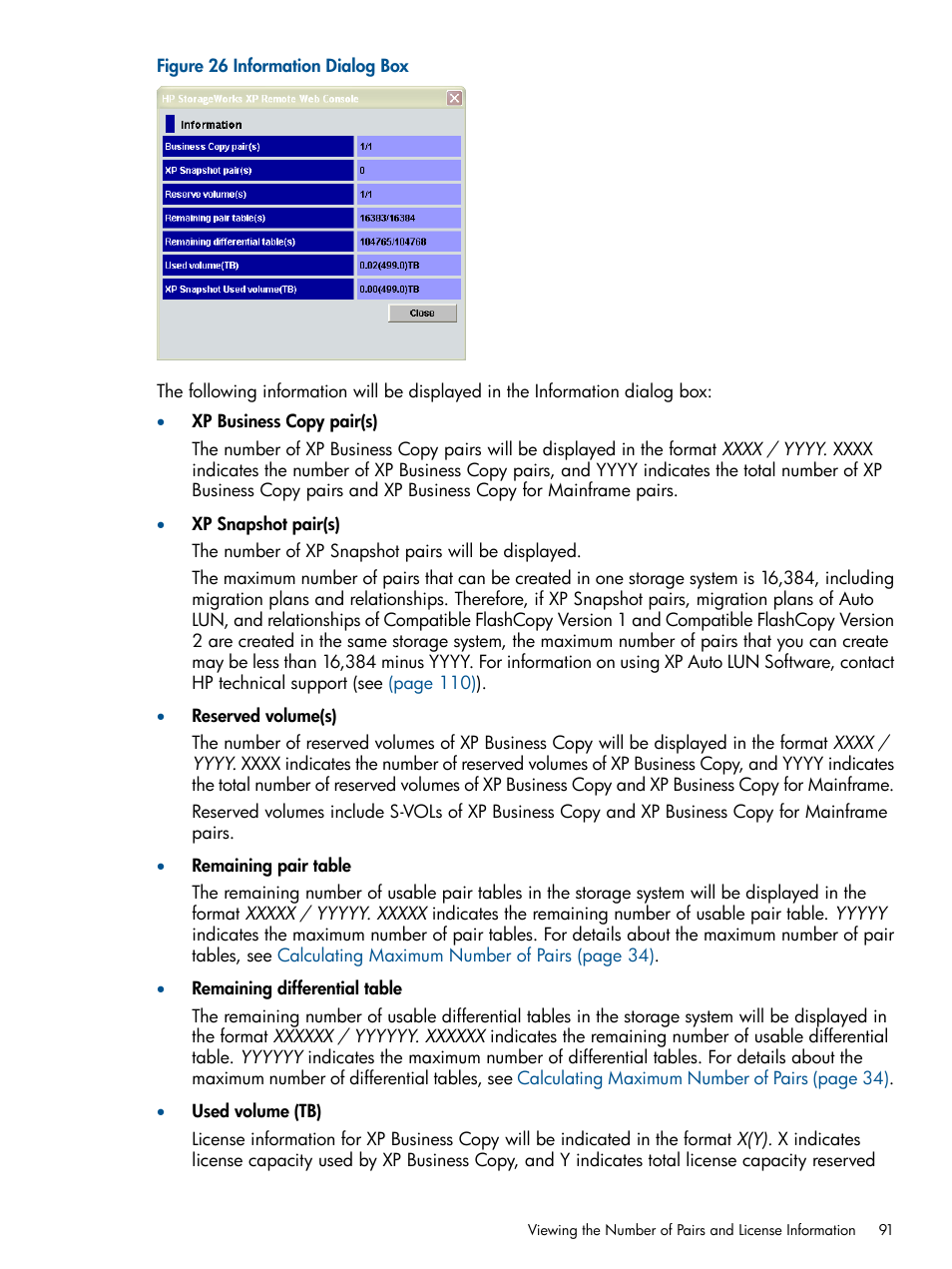 HP StorageWorks XP Remote Web Console Software User Manual | Page 91 / 116
