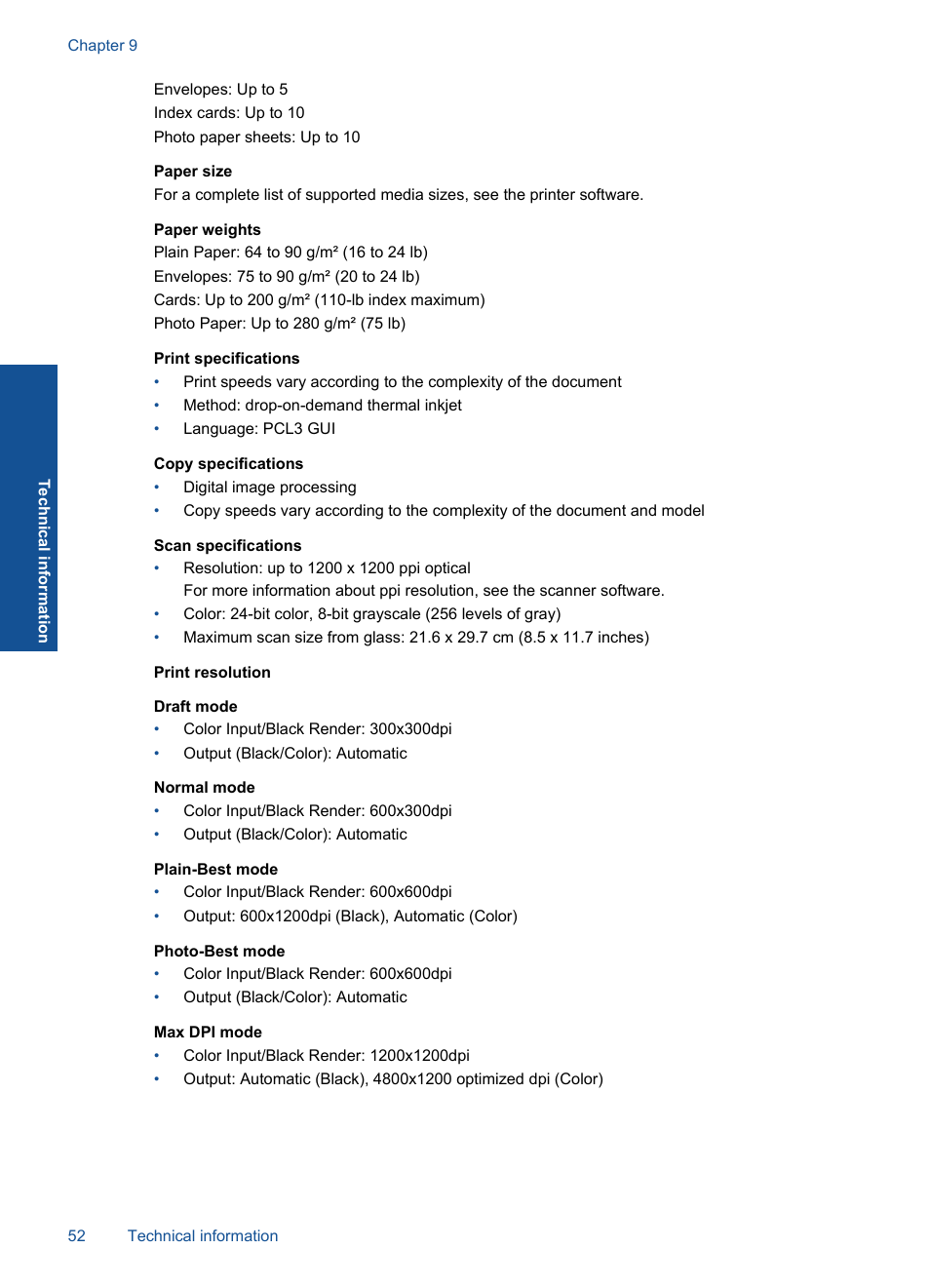 HP Deskjet 3050 User Manual | Page 54 / 66