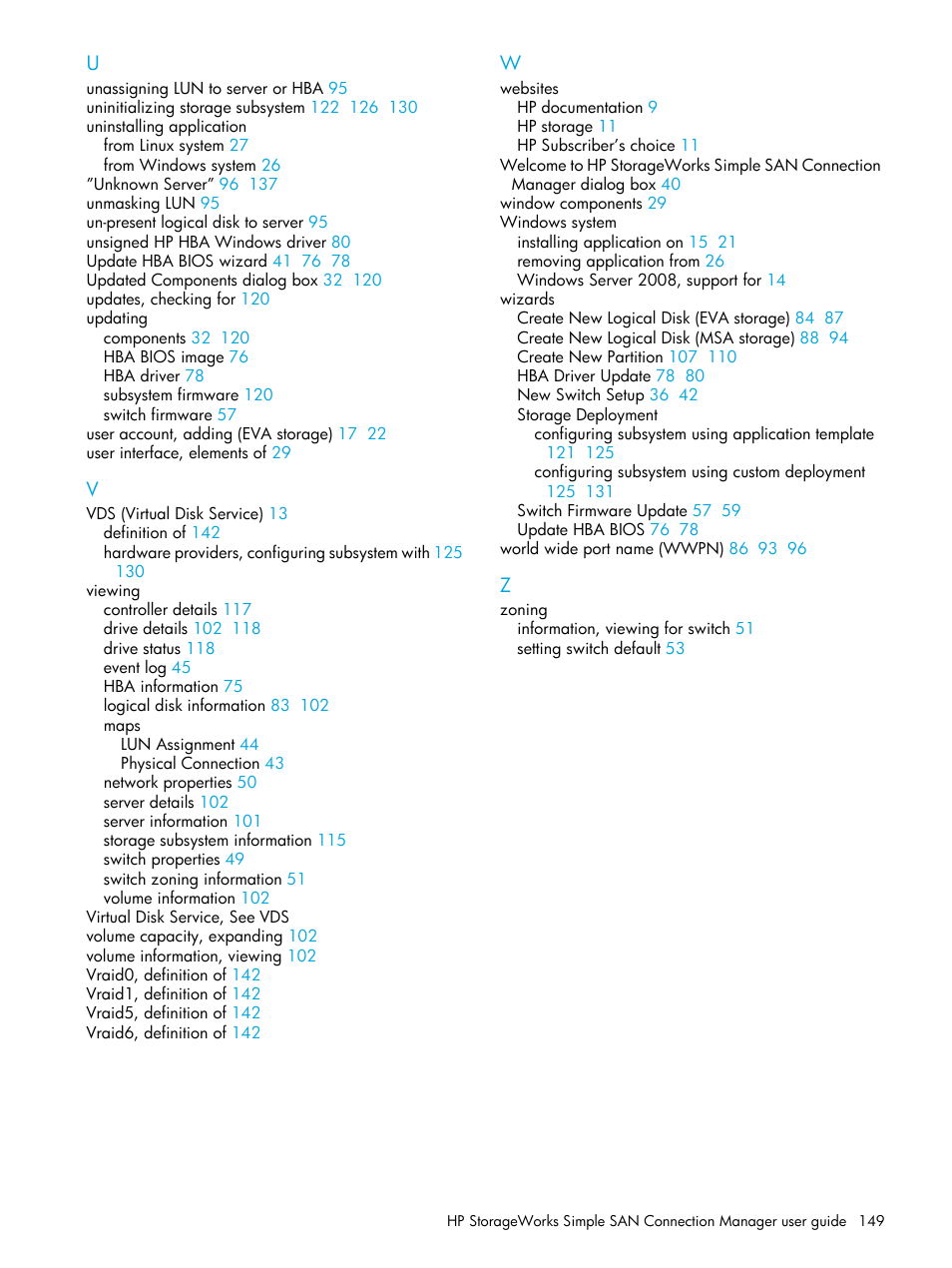 HP StorageWorks 2000fc G2 Modular Smart Array User Manual | Page 149 / 150