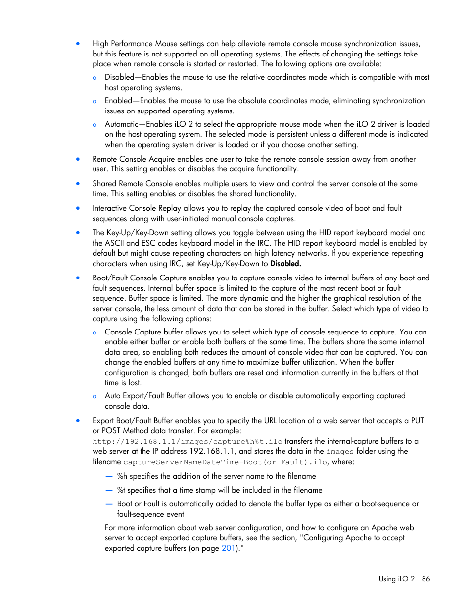 HP Integrated Lights-Out User Manual | Page 86 / 236