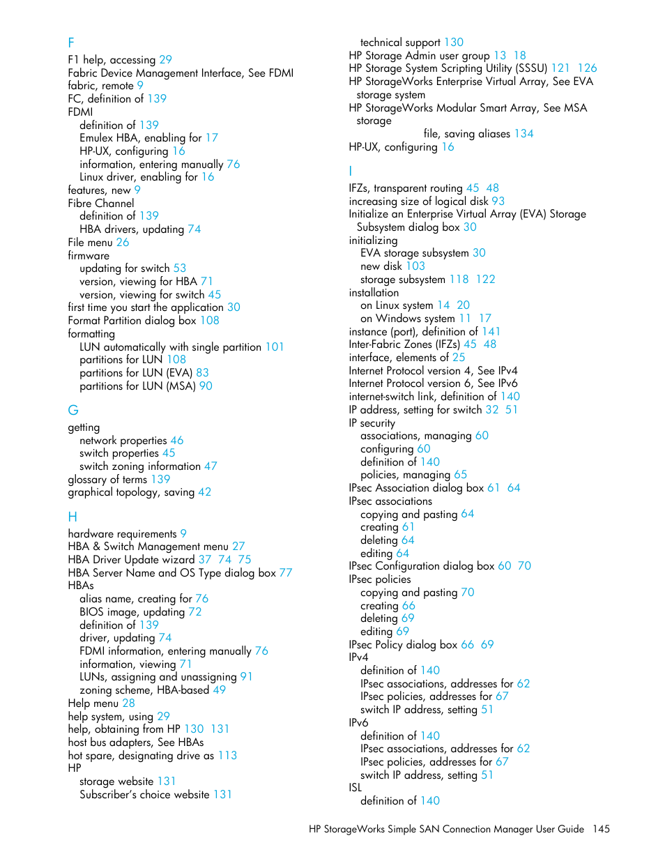 HP 8.20q Fibre Channel Switch User Manual | Page 145 / 150