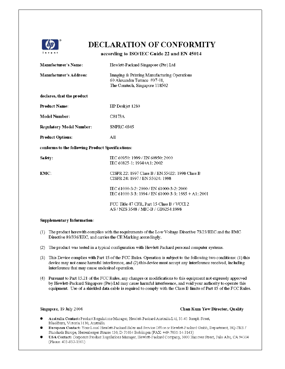 HP Deskjet 1280 Printer series User Manual | Page 58 / 64