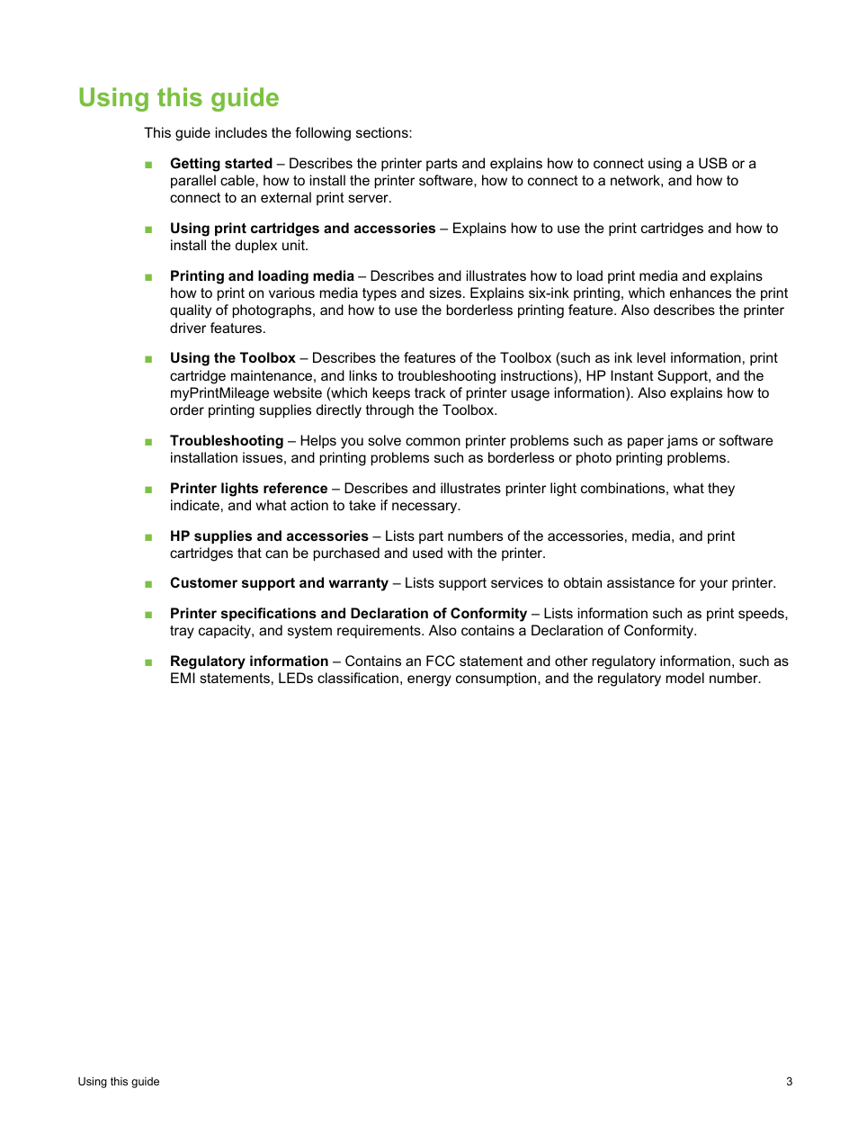 Using this guide | HP Deskjet 9800 Printer series User Manual | Page 13 / 172