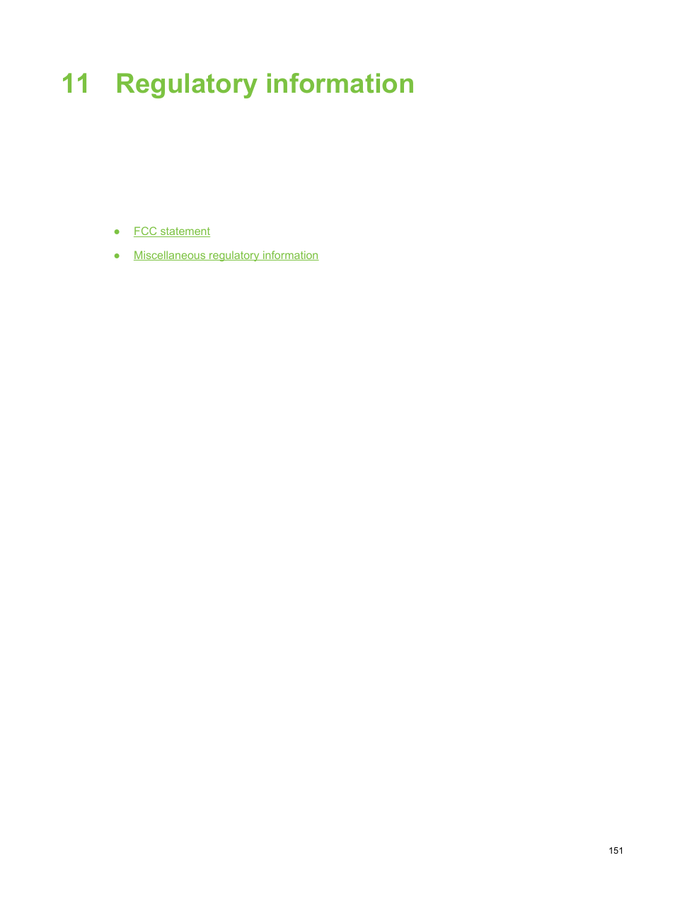 Regulatory information, 11 regulatory information | HP Deskjet 9800 Printer series User Manual | Page 161 / 172