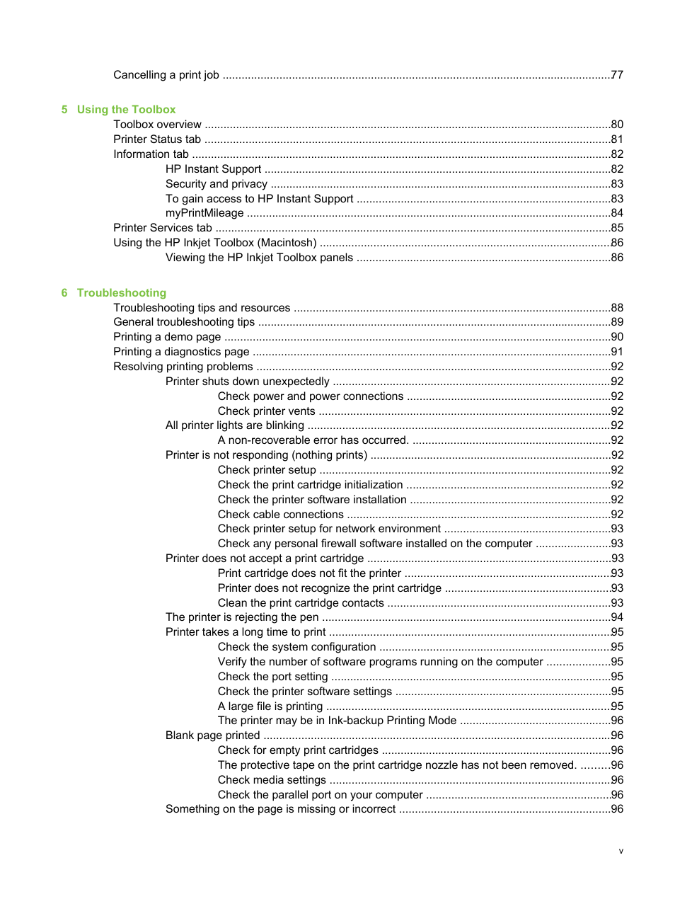 HP Deskjet 9800 Printer series User Manual | Page 7 / 172