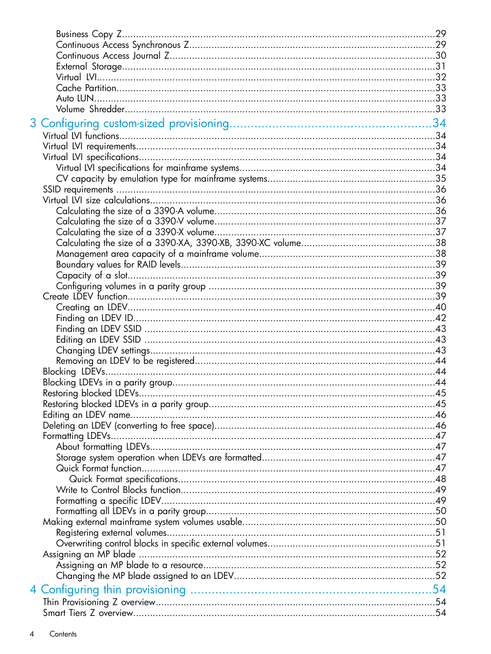 3 configuring custom-sized provisioning, 4 configuring thin provisioning | HP XP7 Storage User Manual | Page 4 / 338