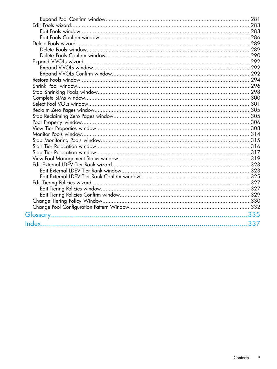 Glossary index | HP XP7 Storage User Manual | Page 9 / 338
