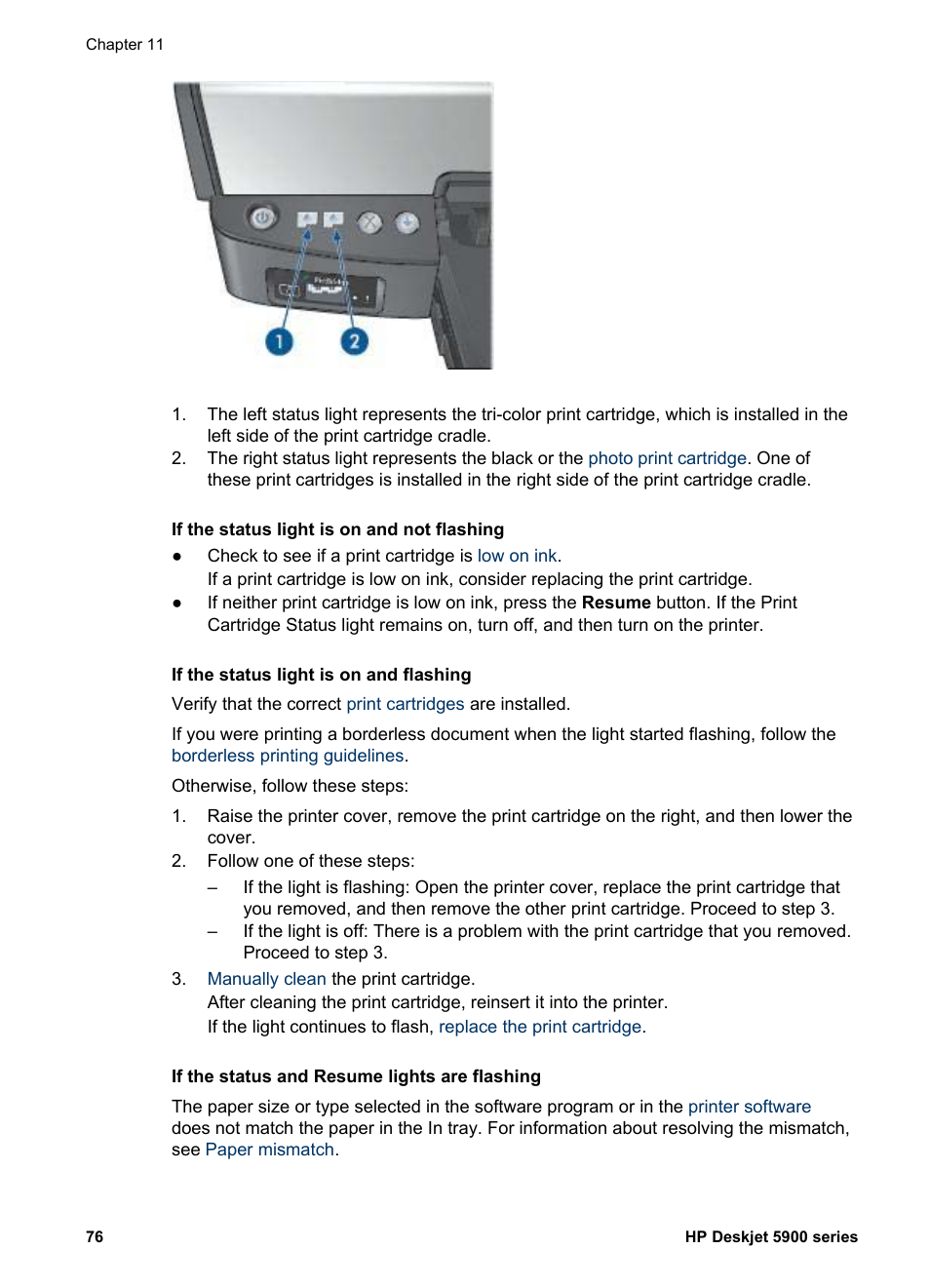 HP Deskjet 5943 Photo Printer User Manual | Page 78 / 86