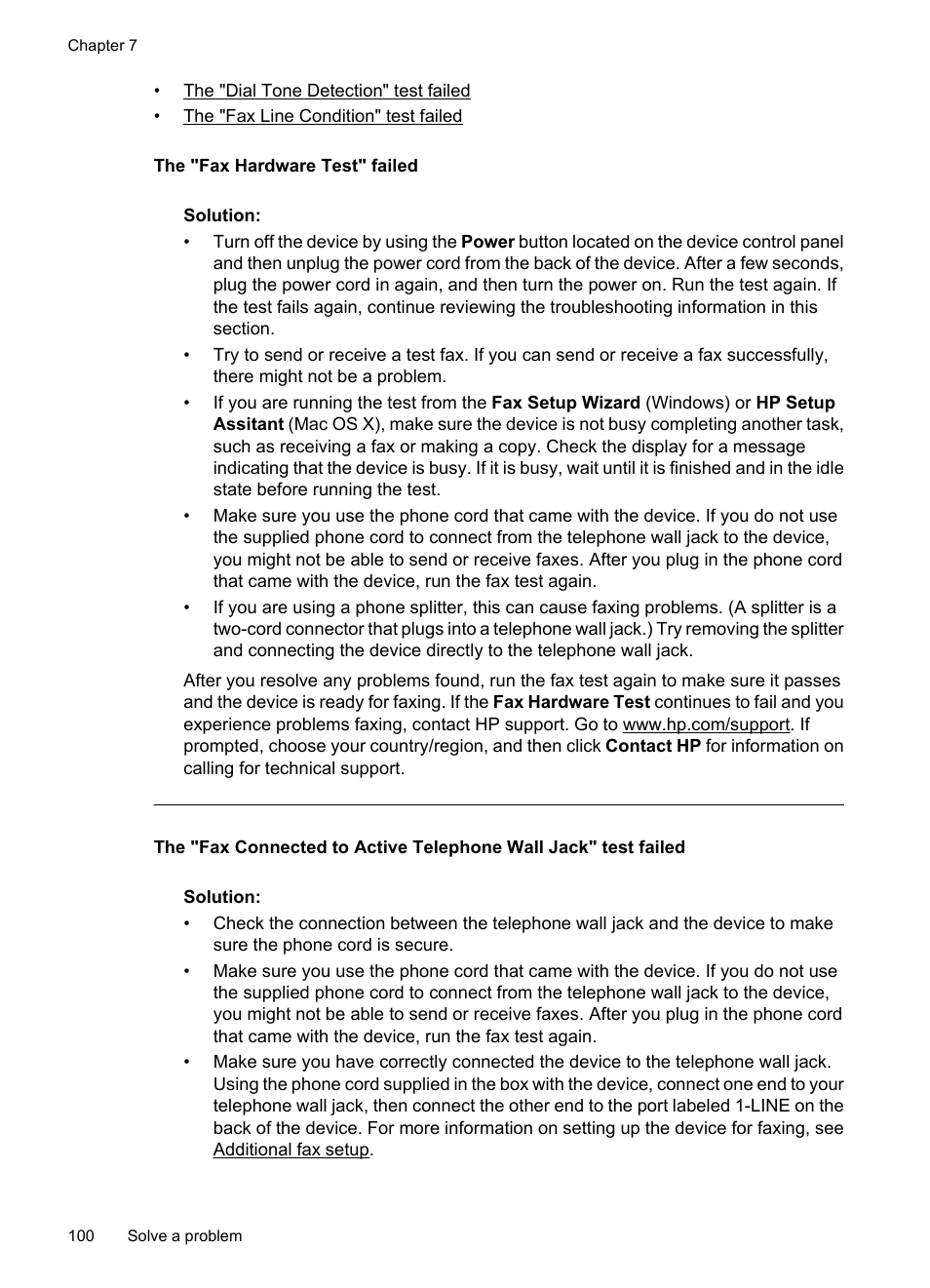The "fax hardware test" failed | HP OFFICEJET 4500 User Manual | Page 104 / 228