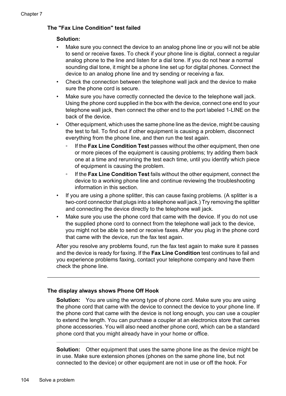 The display always shows phone off hook | HP OFFICEJET 4500 User Manual | Page 108 / 228