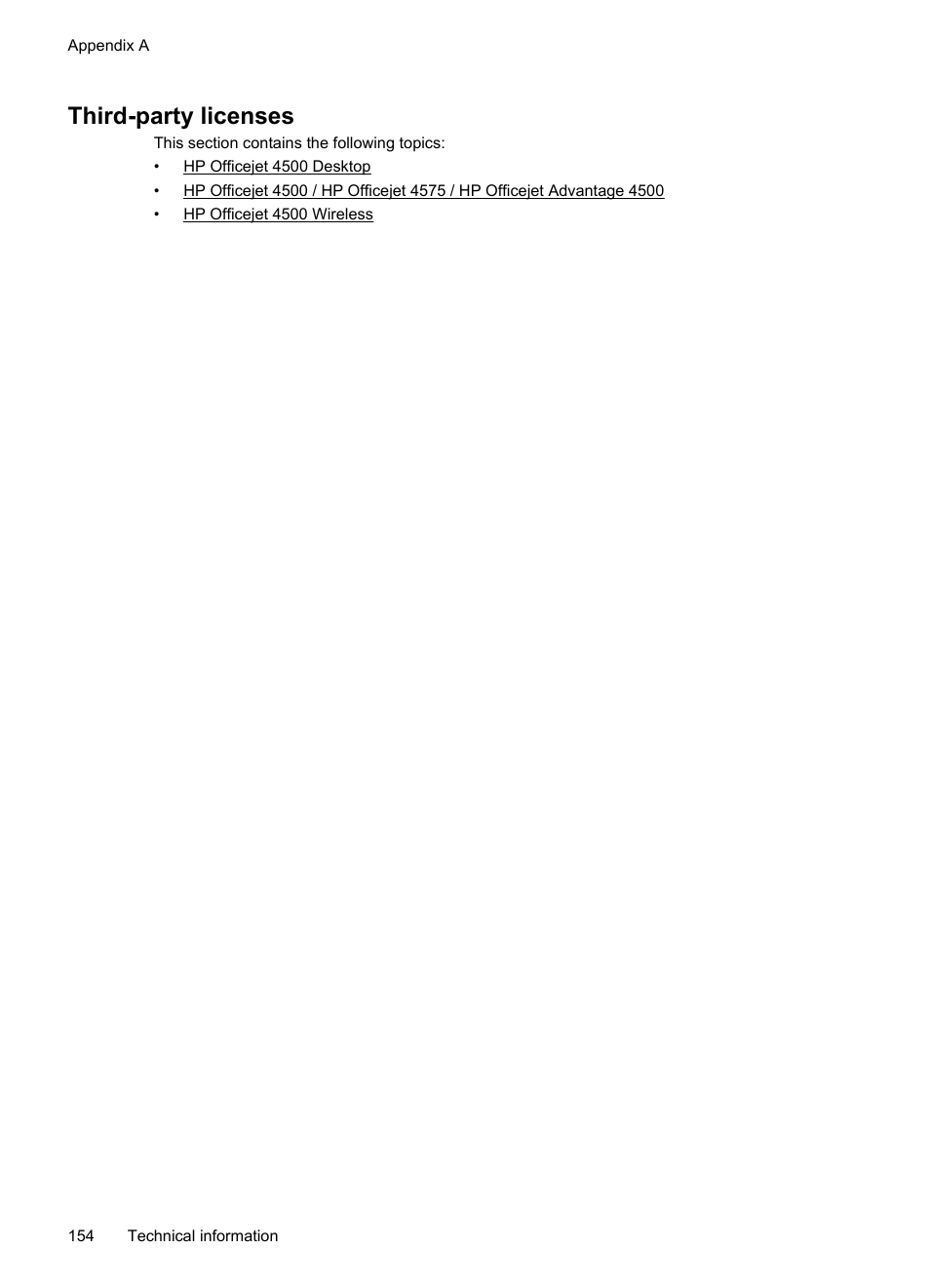 Third-party licenses | HP OFFICEJET 4500 User Manual | Page 158 / 228