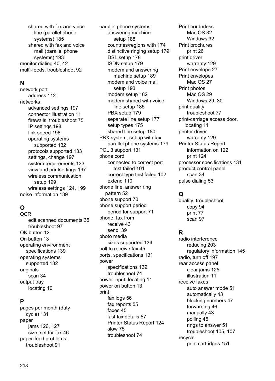 HP OFFICEJET 4500 User Manual | Page 222 / 228