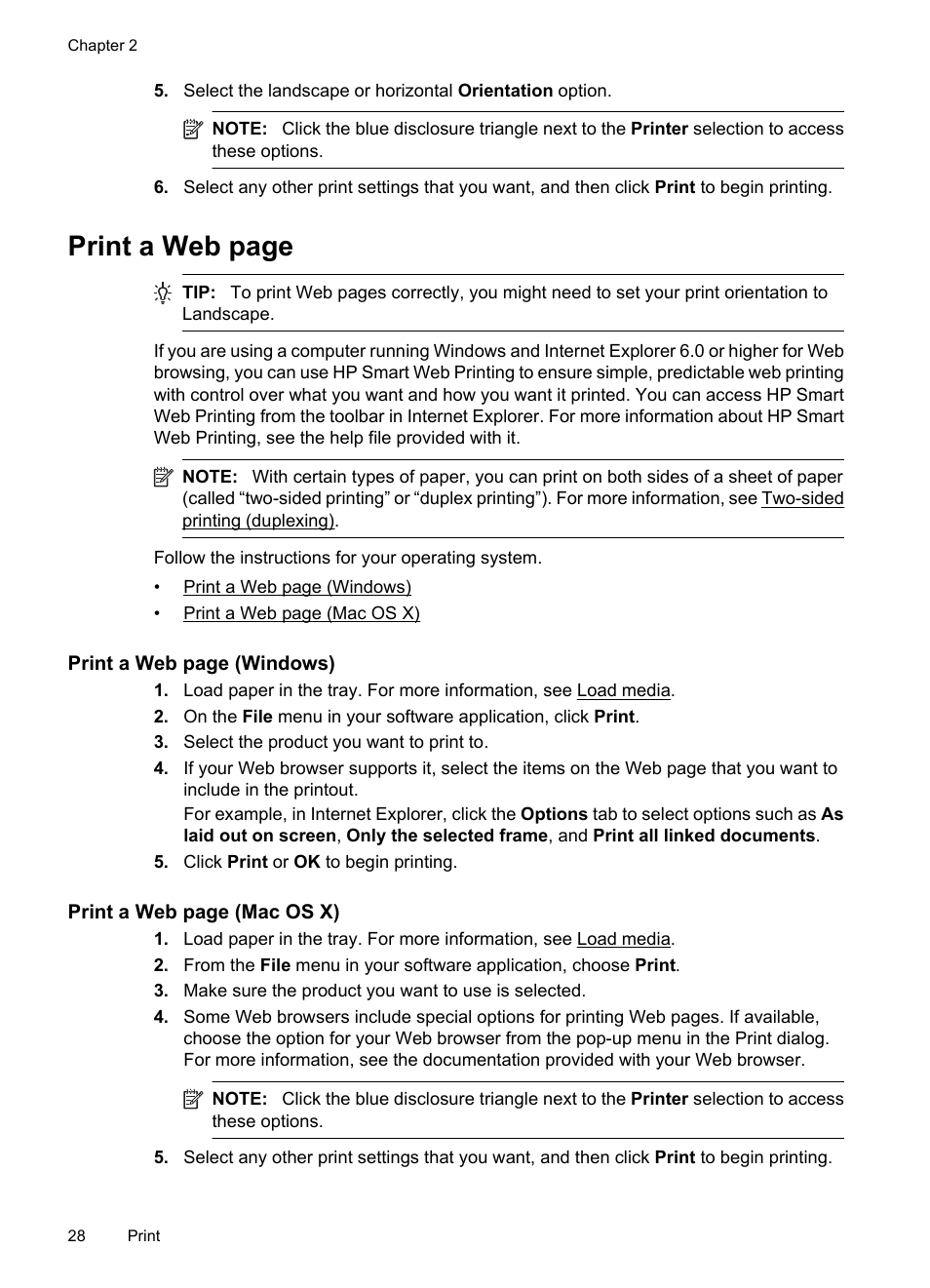 Print a web page | HP OFFICEJET 4500 User Manual | Page 32 / 228