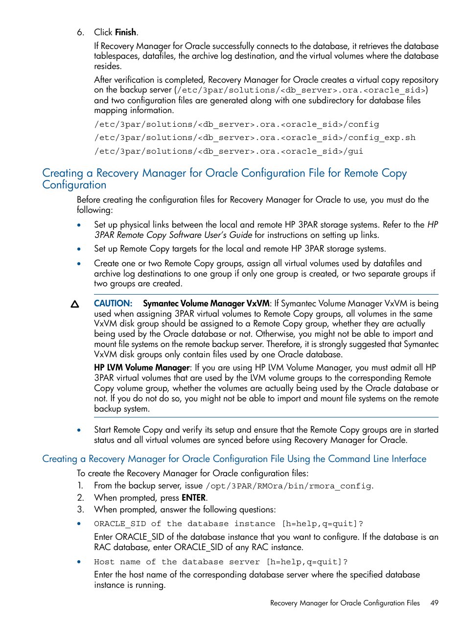 HP 3PAR Application Software Suite for Oracle User Manual | Page 49 / 194