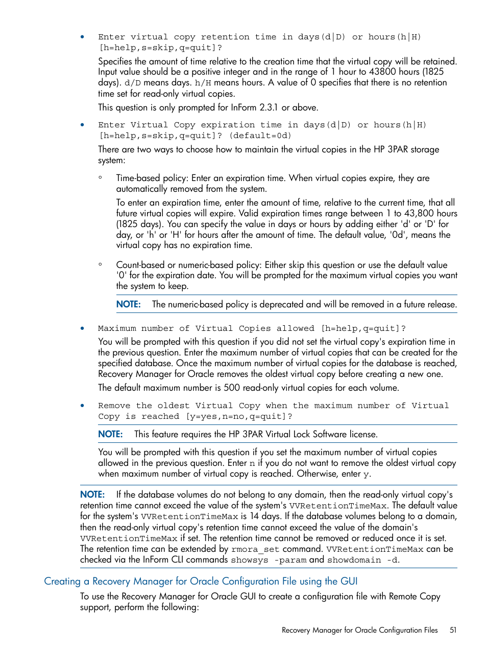 HP 3PAR Application Software Suite for Oracle User Manual | Page 51 / 194