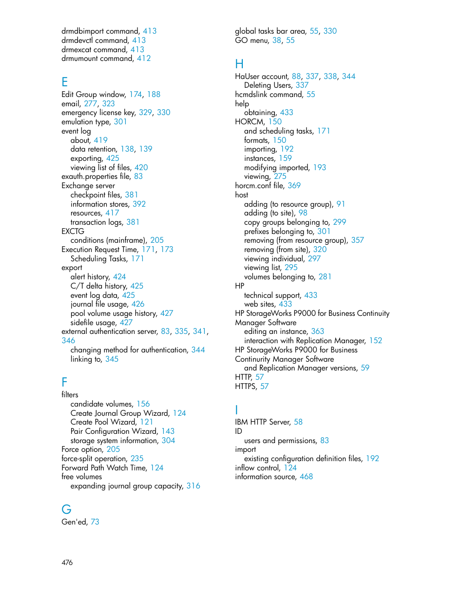 HP XP Racks User Manual | Page 476 / 482