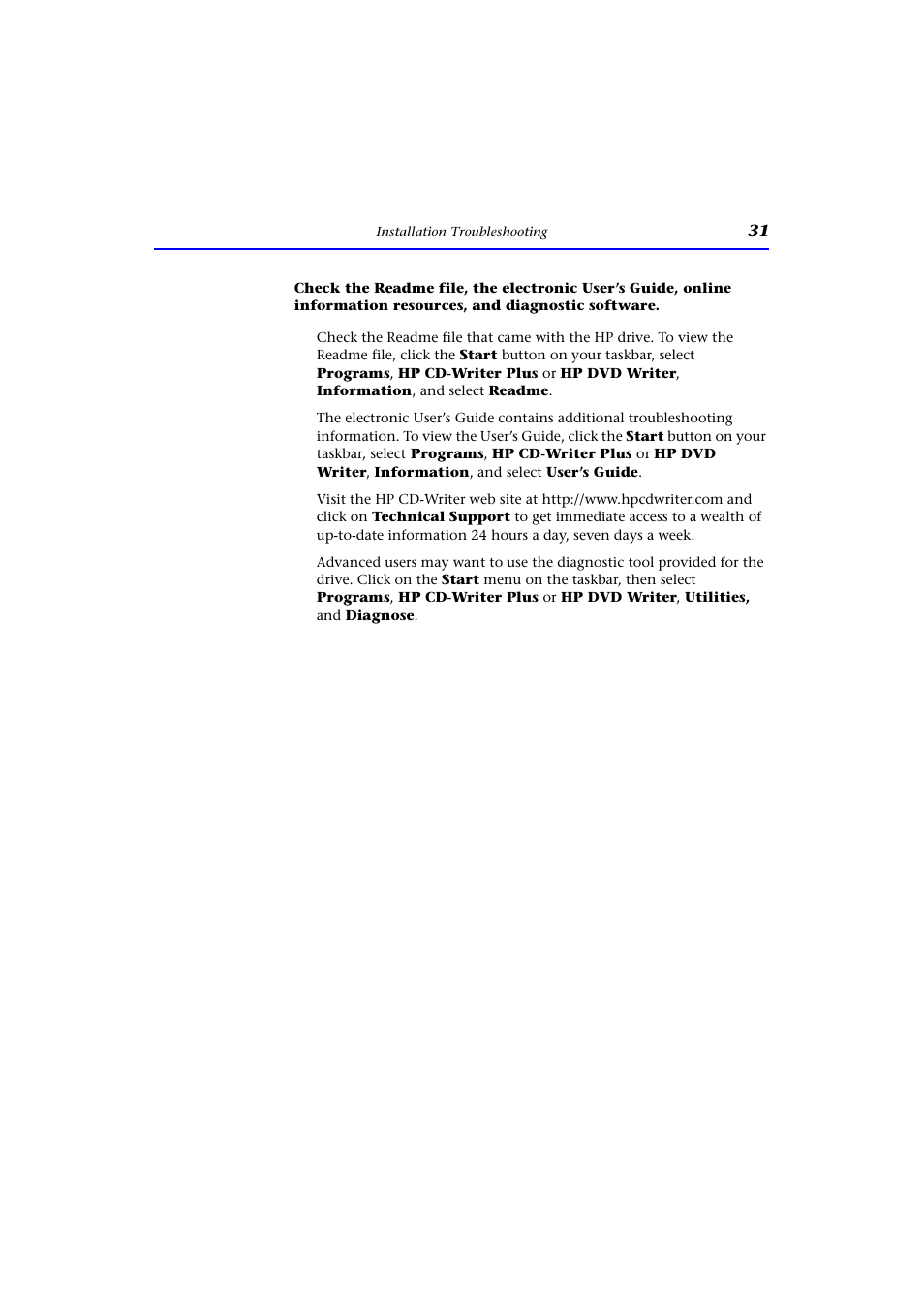 HP CD-Writer Plus Internal 9200i Drive User Manual | Page 31 / 40