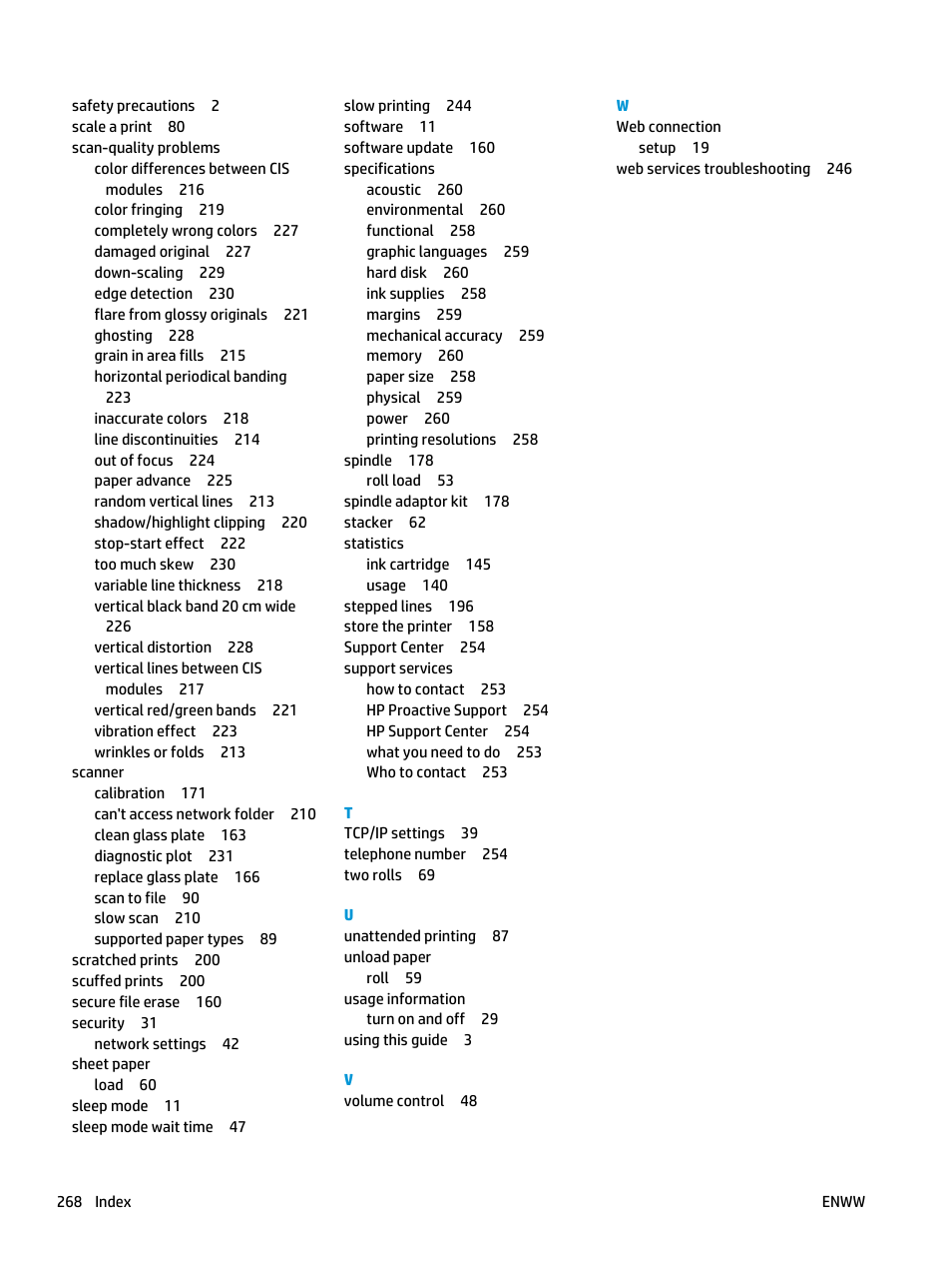 HP Designjet T3500 Production eMFP User Manual | Page 278 / 278