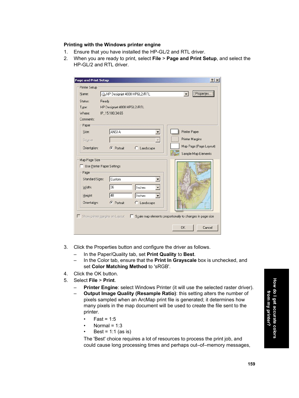 HP Designjet 4000 Printer series User Manual | Page 161 / 268
