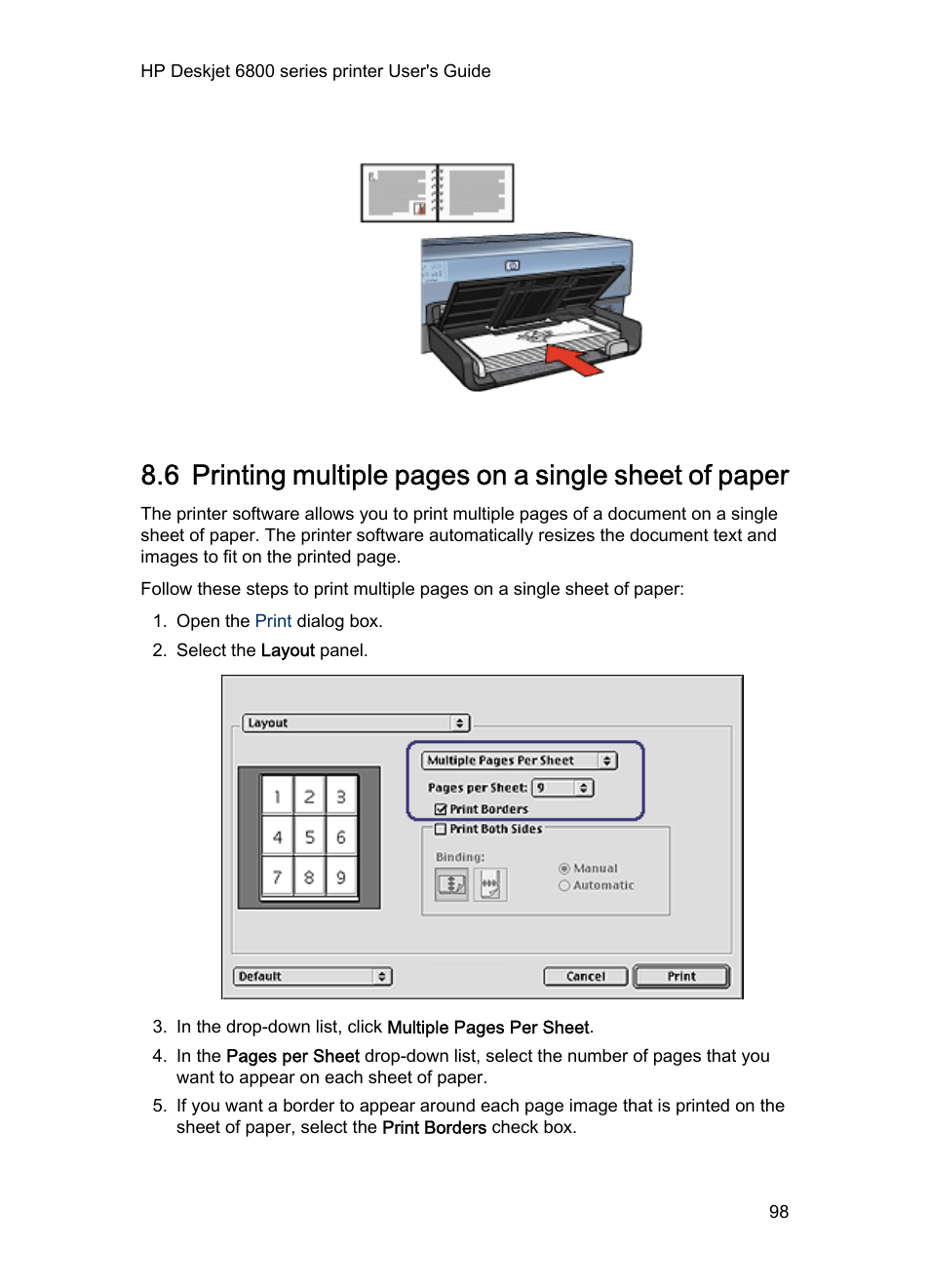 Printer software | HP Deskjet 6840 Color Inkjet Printer User Manual | Page 98 / 177