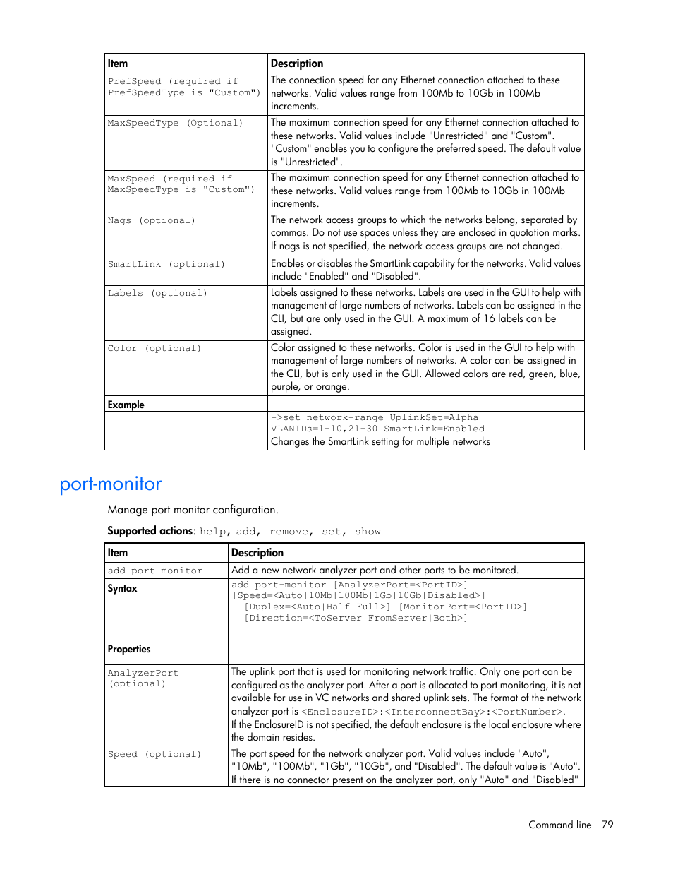 Port-monitor | HP Virtual Connect 4Gb Fibre Channel Module for c-Class BladeSystem User Manual | Page 79 / 192