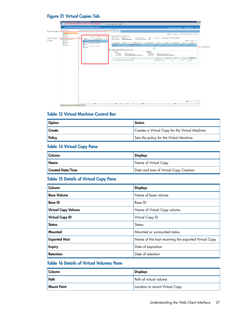 HP 3PAR Recovery Manager Software User Manual | Page 27 / 91