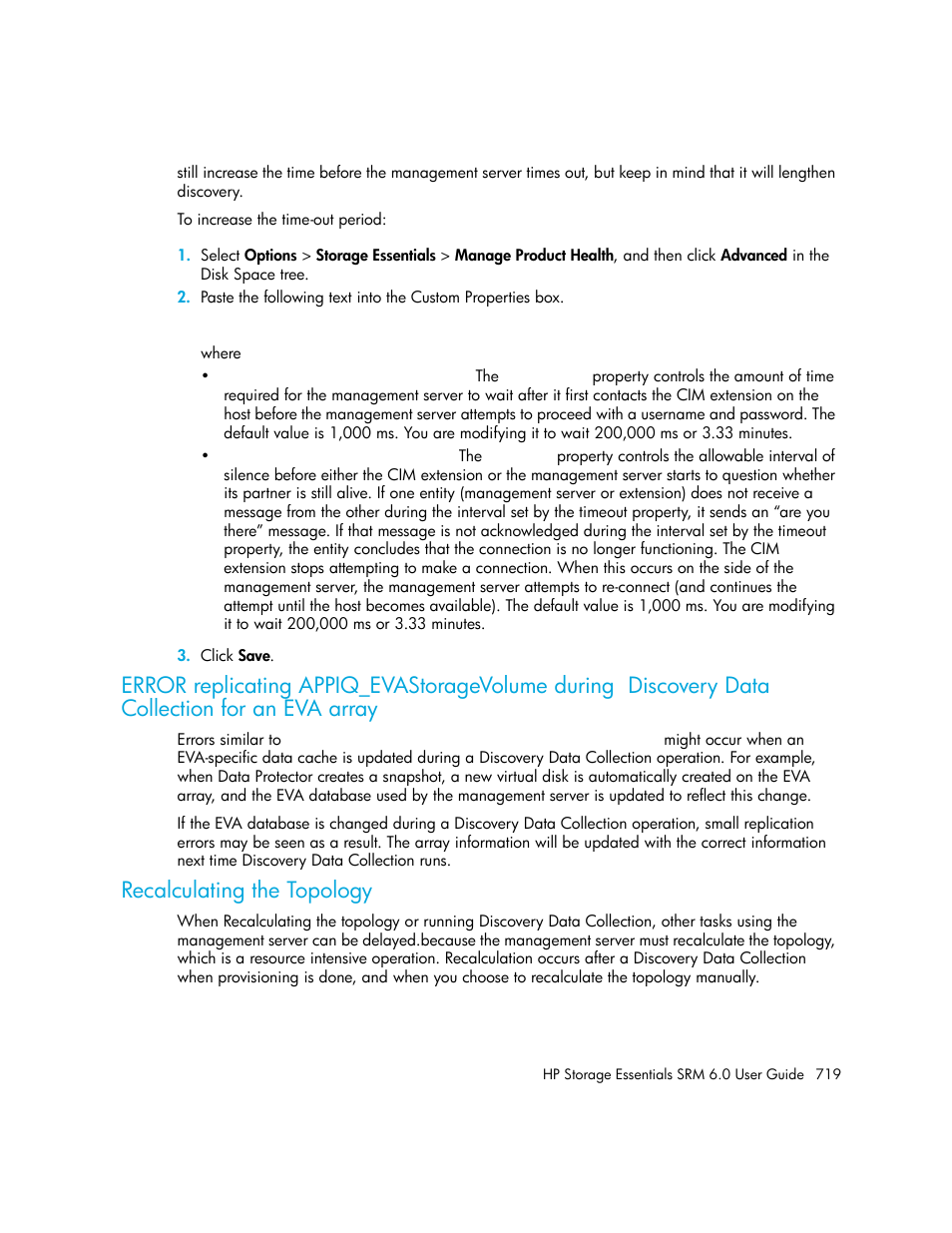 Recalculating the topology, Array | HP Storage Essentials Enterprise Edition Software User Manual | Page 757 / 798