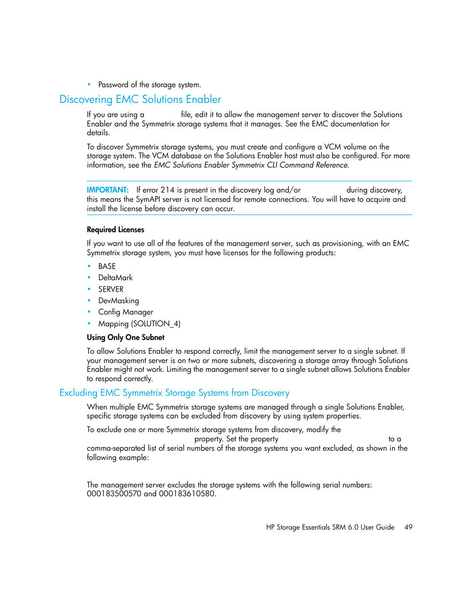 Discovering emc solutions enabler, Discovering emc solutions, Enabler | HP Storage Essentials Enterprise Edition Software User Manual | Page 87 / 798